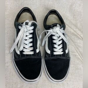 Vans Old Skool Low Top Black Sneakers Size 7